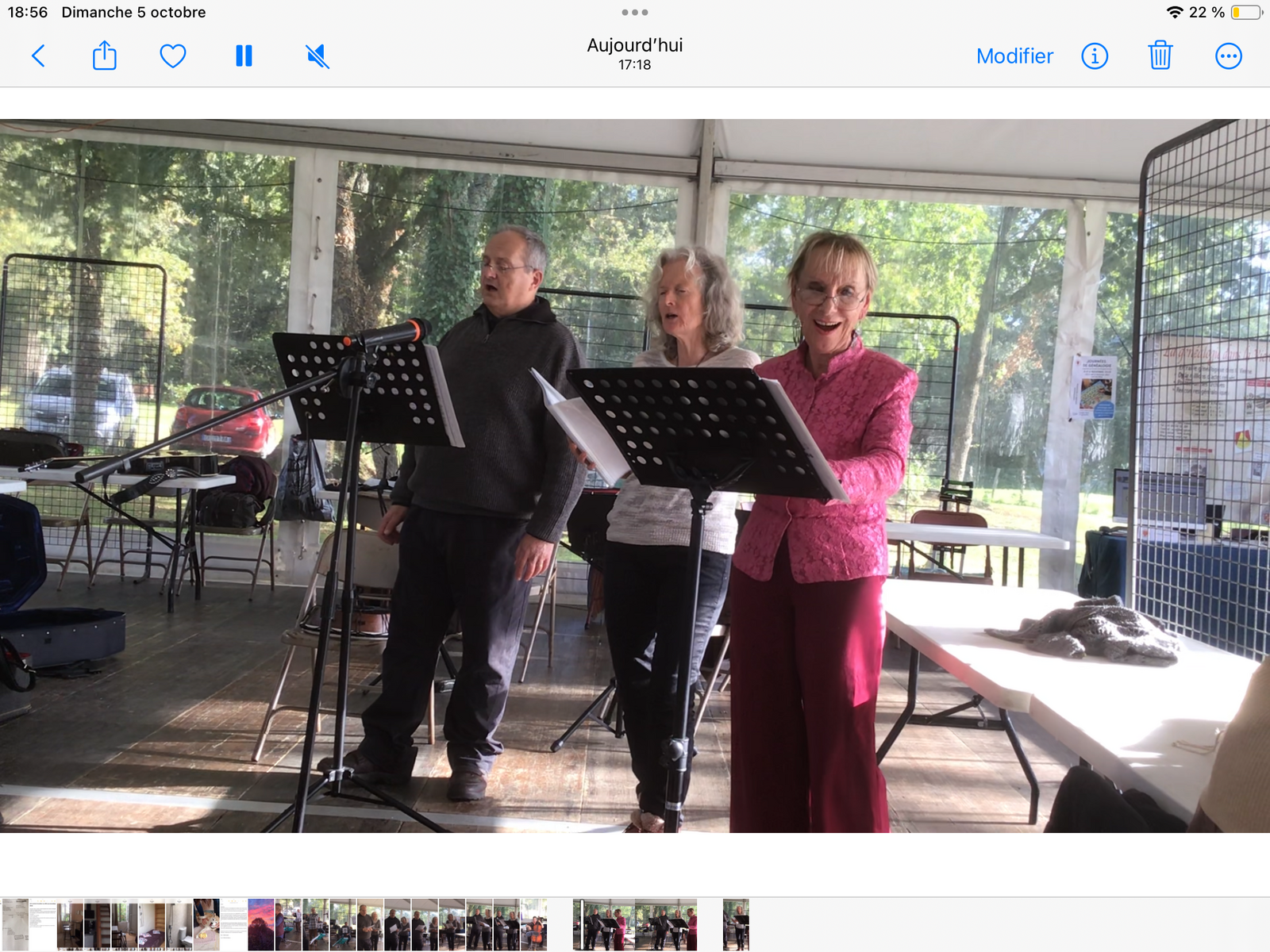 Prestation au golf de la Marterie pour clôturer les journées de Genealogie des 3, 4 et octobre