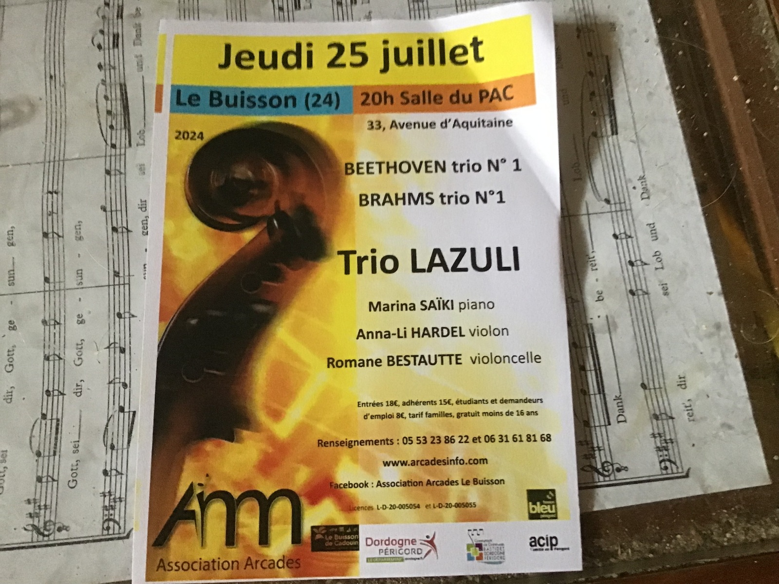 Concert d’été TRIO LAZULI